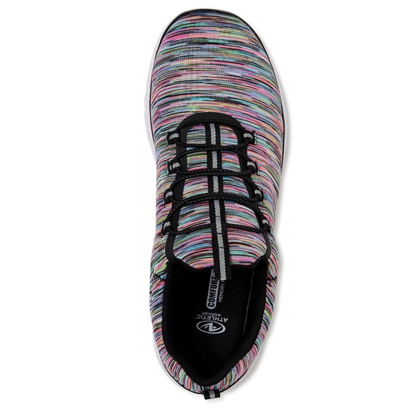 NWT Athletic Works Women's Bungee Slip-On Sneakers Multi Color - Picture 6 of 7